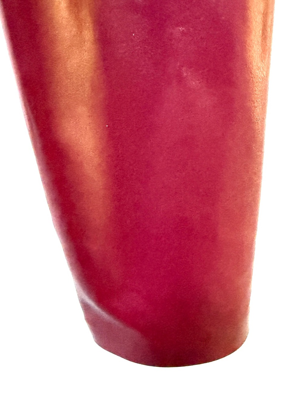 Cherry Red Faux Leather Leggings, Size S - Picture 3 of 7